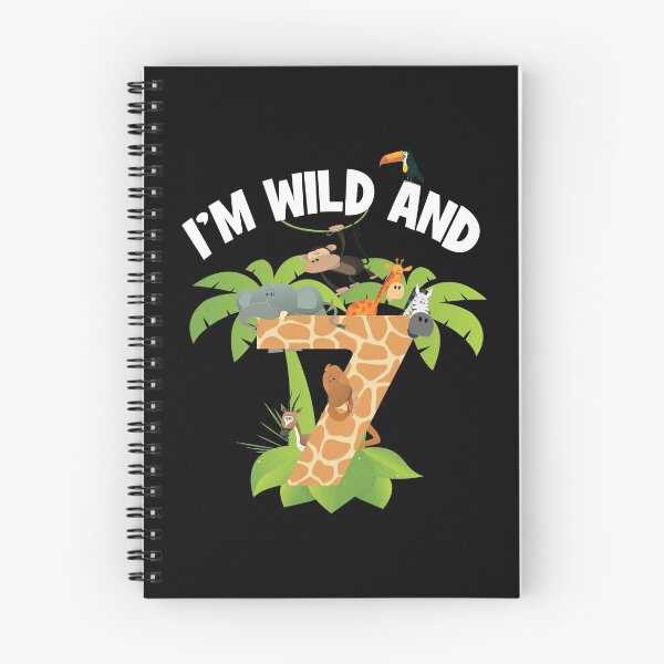 Item preview, I'm Wild And 7 Years Old Zoo Theme 7th Birthday Animal Party print designed and sold by Grabitees.