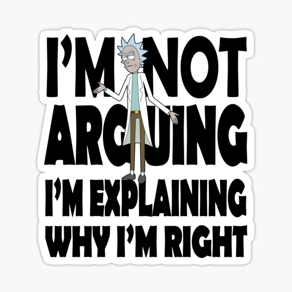 Rick et Morty, je ne discute pas Sticker