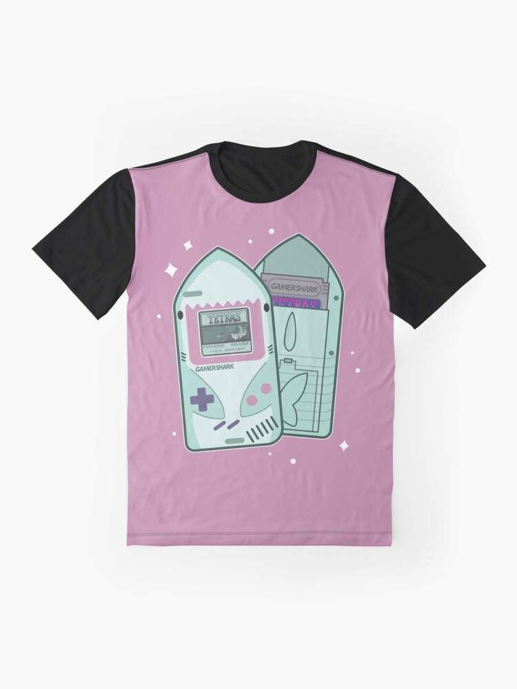 Alternate view of GamerShark Color (Pink) Graphic T-Shirt