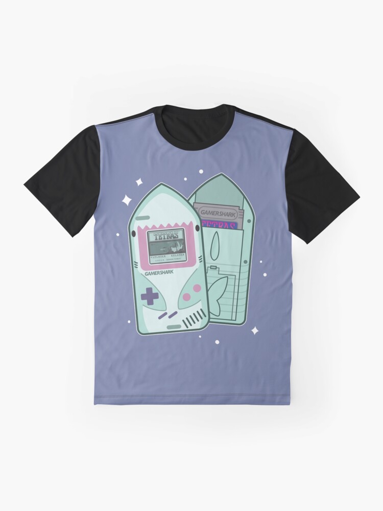 Alternate view of GamerShark Color (Blue) Graphic T-Shirt