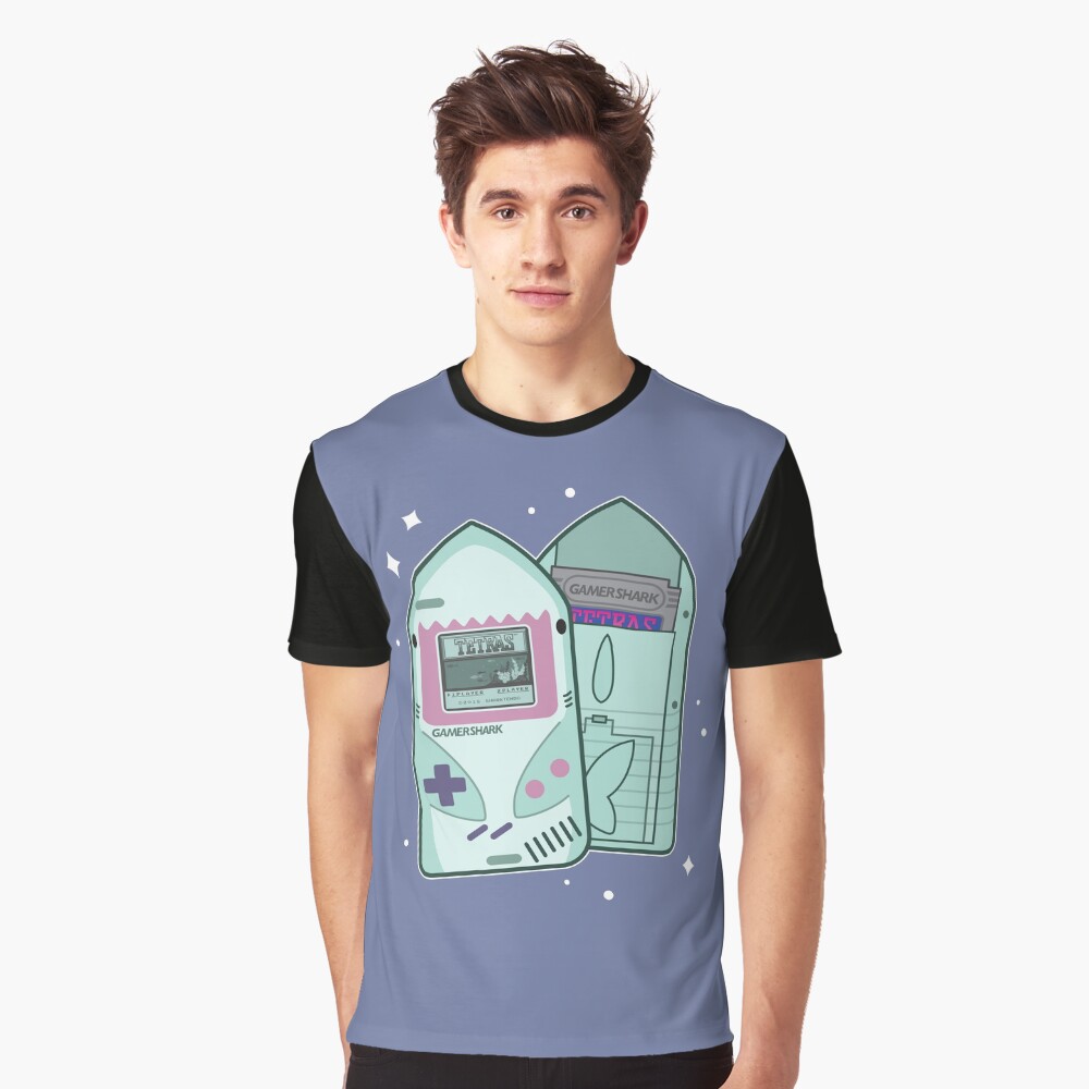 GamerShark Color (Blue) Graphic T-Shirt