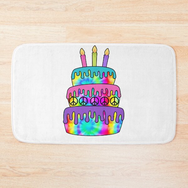 Item preview, Happy Birthday Cake Hippie Tie Dye Psychedelic Candles designed and sold by funnytshirtemp.