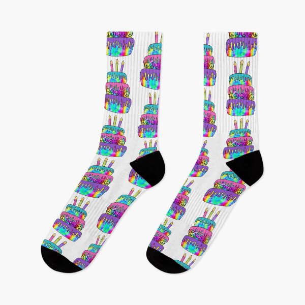 Item preview, Happy Birthday Cake Hippie Tie Dye Psychedelic Candles designed and sold by funnytshirtemp.