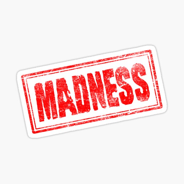 Item preview, Madness (Distressed Vintage Retro Stamp) designed and sold by SassyClassyMe.