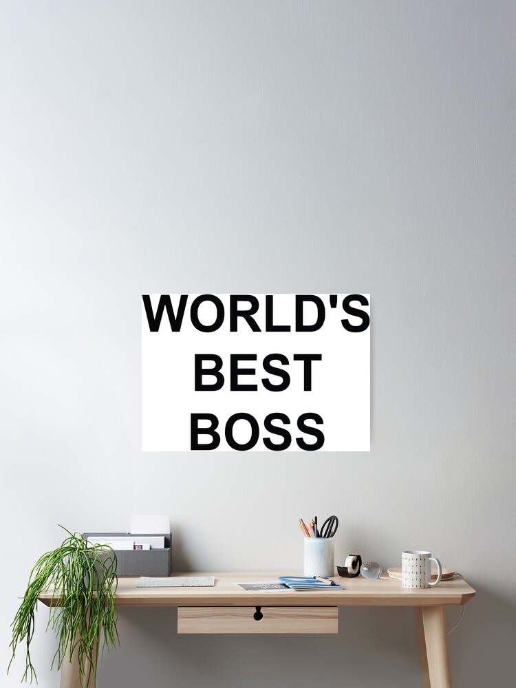 "World's Best Boss The Office " Poster for Sale by typeontees Redbubble