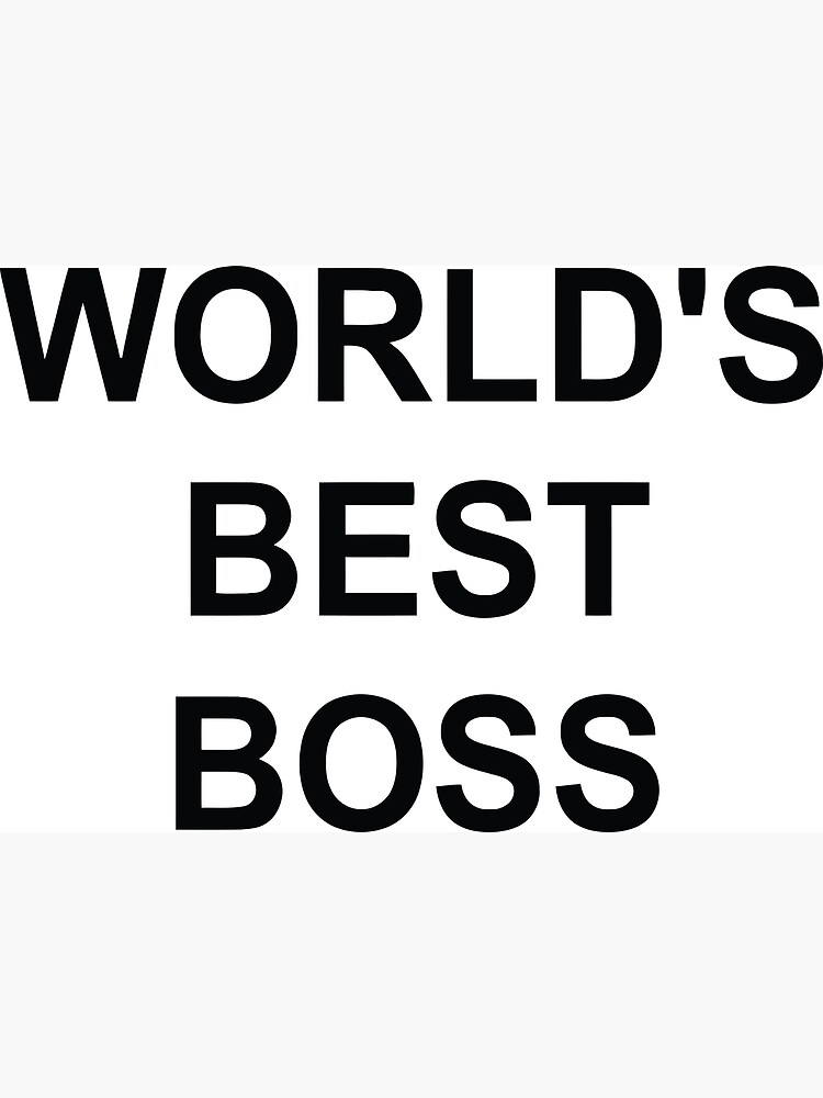 "World's Best Boss The Office " Poster for Sale by typeontees Redbubble
