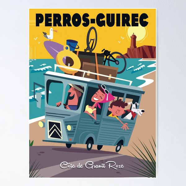 Item preview, Perros-Guirec poster designed and sold by GAGodel.