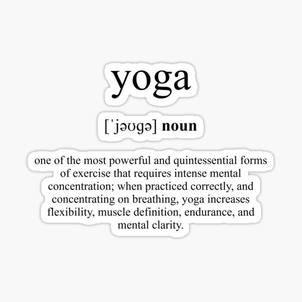 Yoga Definition, Dictionary Collection Poster by Designschmiede