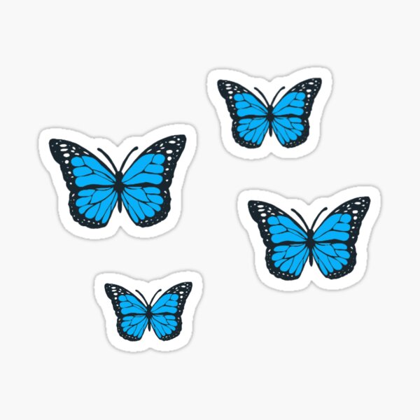 Blue Butterfly Stickers | Redbubble