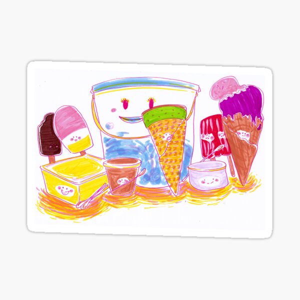Item preview, Ice Cream Family designed and sold by Bellani Illustration x Lady Caramel.