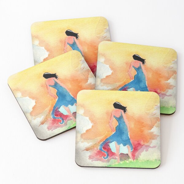 silhouette: soleil levant Dessous de verre (lot de 4)
