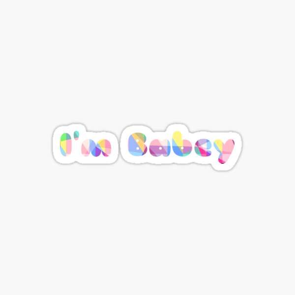 I’m Babey Geometric Patterned Text Sticker