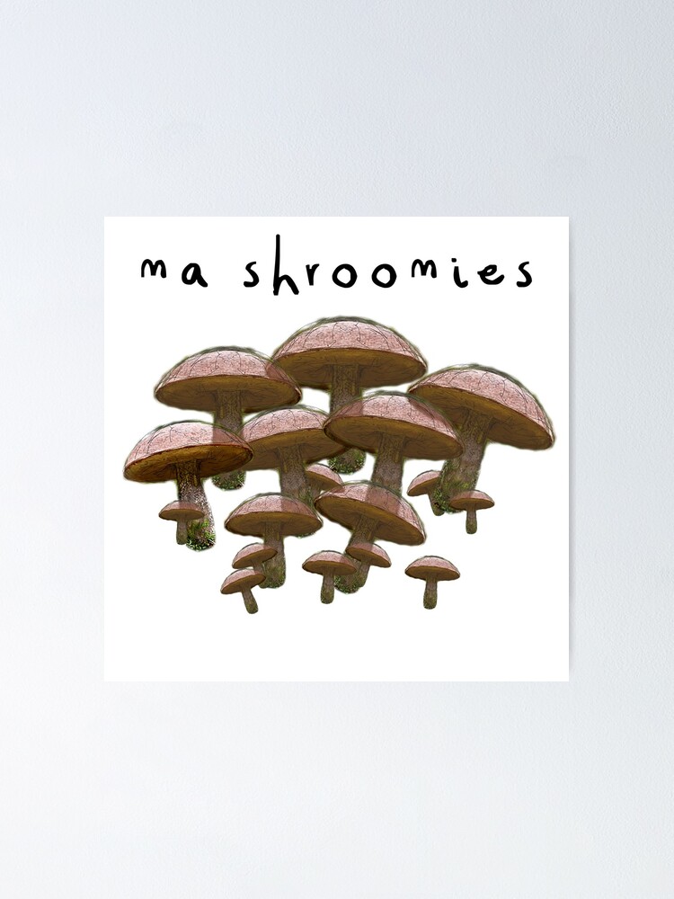 Nature Shroomies Psychedelic Mycology Magic Mushroom Art Ist Ein Susses Lustiges Pilz Design Fur Ihre Freizeitkleidung Wenn Sie Besessen Sind Poster Von Cckan Redbubble