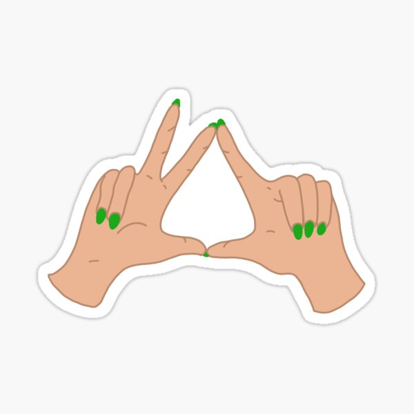 Greek Hand Sign Kappa Delta Sticker By Genmgrem Ubicaciondepersonas