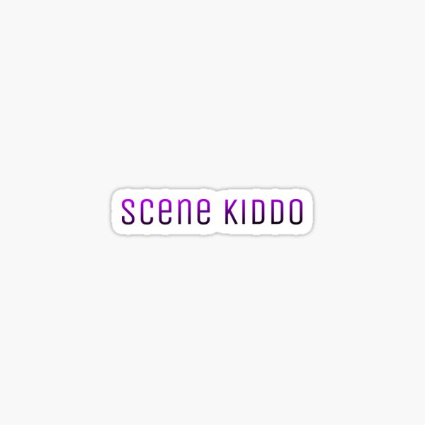 Scene Kiddo PurplexBlack Gradient Text Sticker