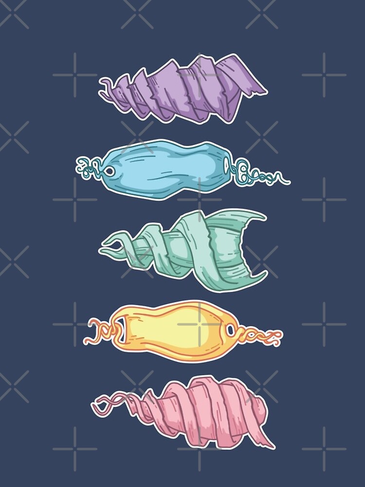 Shark Eggs // Mermaid Purses (Rainbow) by bytesizetreas
