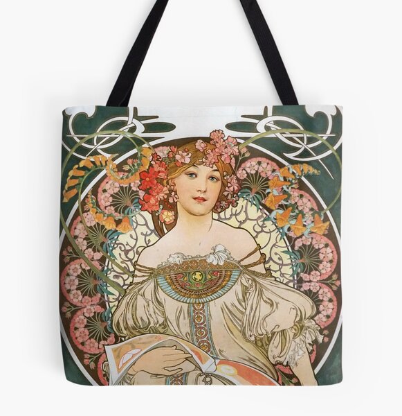 REVERIE Art Nouveau Woman Portrait Tote Bag for Sale by BulganLumini