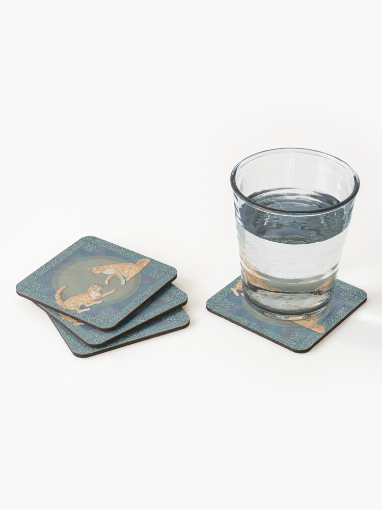 Alternate view of Celtic Cats - Ginger Cats Coasters (Set of 4)
