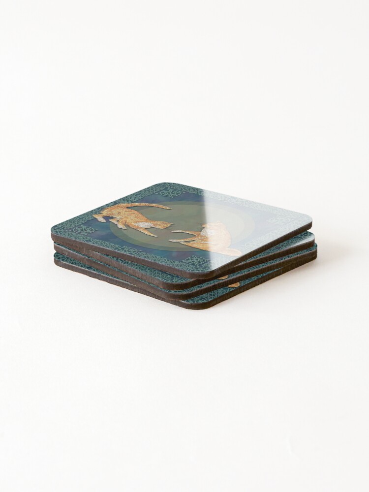 Alternate view of Celtic Cats - Ginger Cats Coasters (Set of 4)