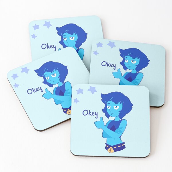 Lapis Lazuli ''Okey'' Coasters (Set of 4)