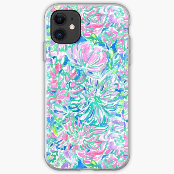 lilly pulitzer watercolor print iPhone Soft Case