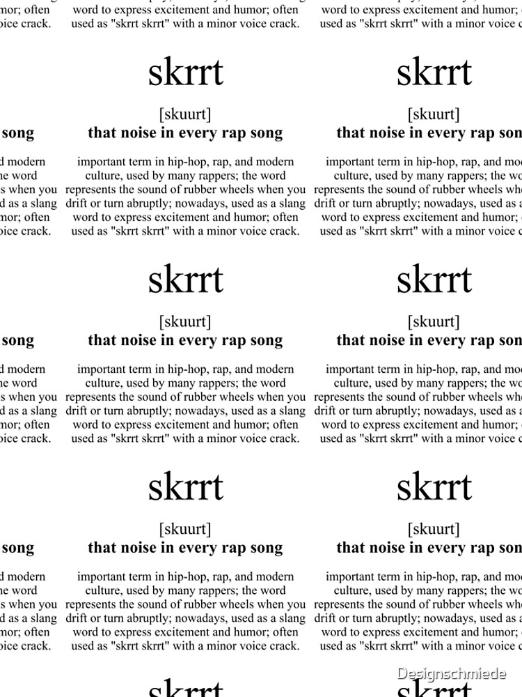 Skrrt (that noise in every rap song) Definition, Dictionary Collection  Leggings by Designschmiede