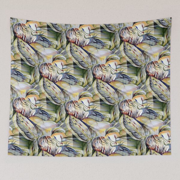 Item preview, Handpainted  Linear Contemporary Botanical Abstract designed and sold by Nisuris.