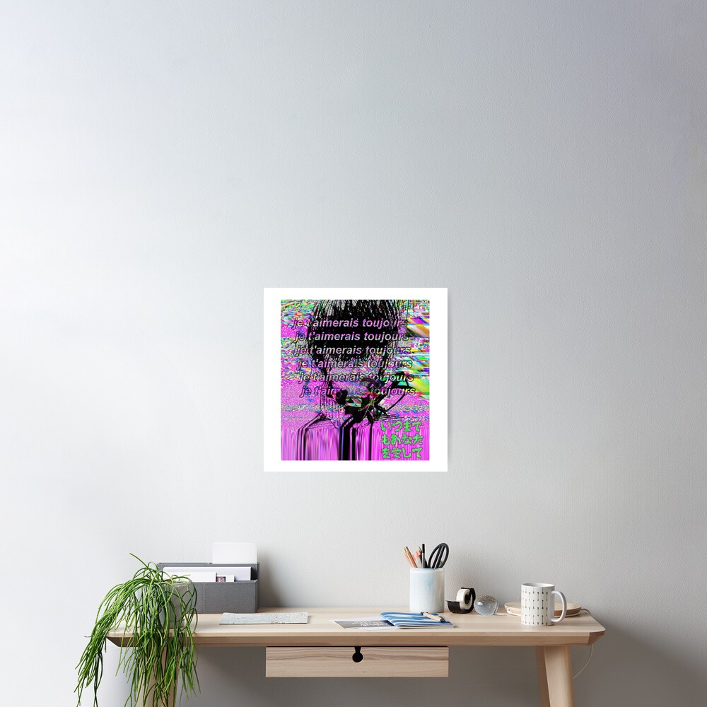 Glitch Wave Ill Love You Forever Sad Japanese Anime Aesthetic Poster By Poserboy Redbubble