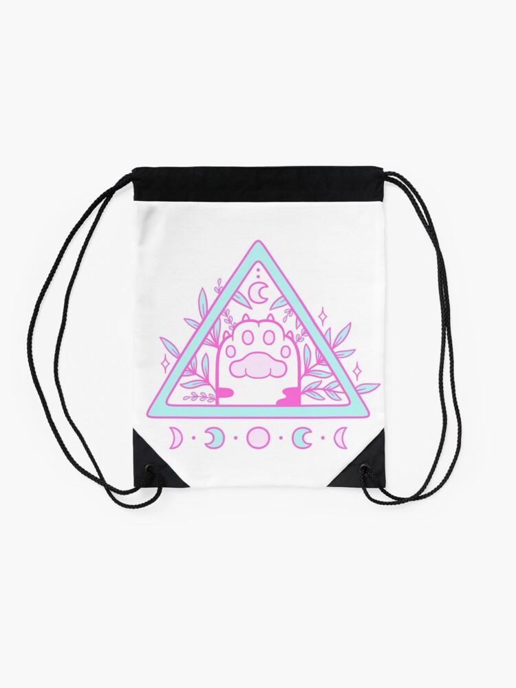 Alternate view of Witchy Cat Paw 02 | Nikury Drawstring Bag