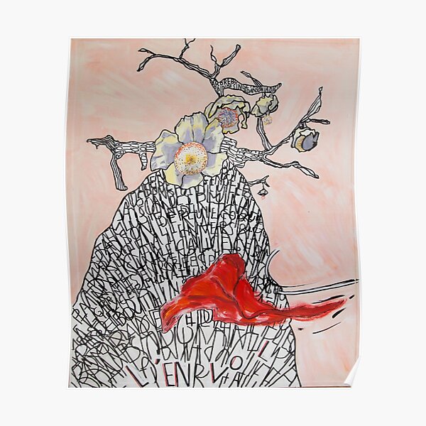 picture written Baobab tree words Poster