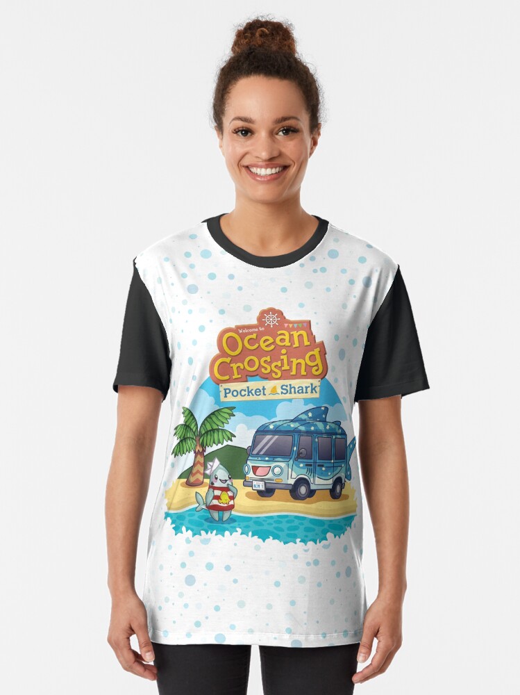 Alternate view of Ocean Crossing // Pocket Shark Graphic T-Shirt