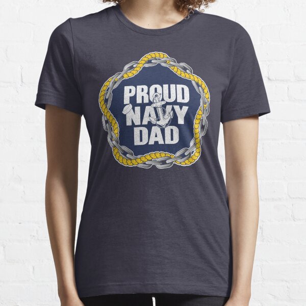 Proud Navy Dad Short Sleeve T-Shirt in Navy