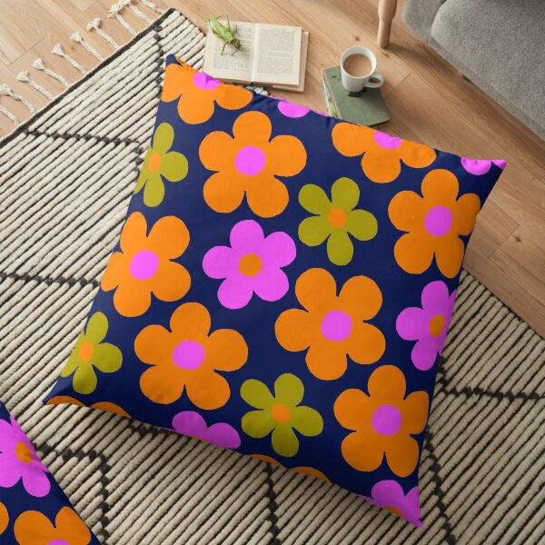 60' vintage flowers Floor Pillow