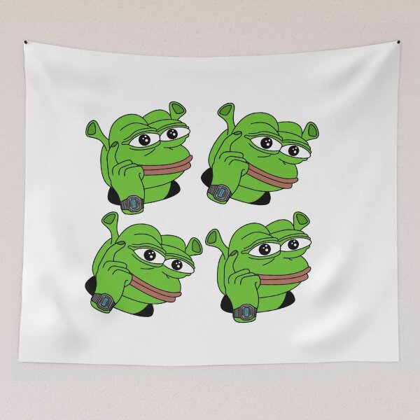Item preview, Roll Safe Shrek Pepe Pattern designed and sold by IceyDel.