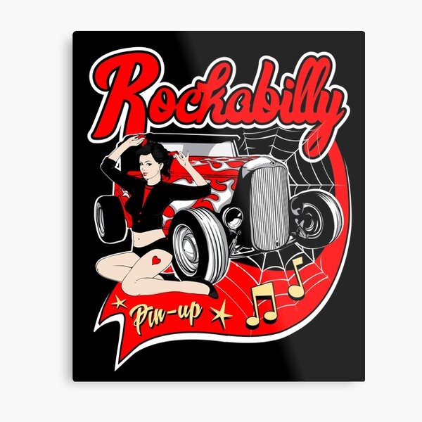 Rockabilly Pin Up Girl Sock Hop Rocker Vintage Classic Rock and Roll Music  | Sticker