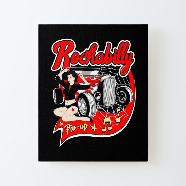 Rockabilly Style Pinup Girl Vintage Classic Hot Rod Rock and Roll