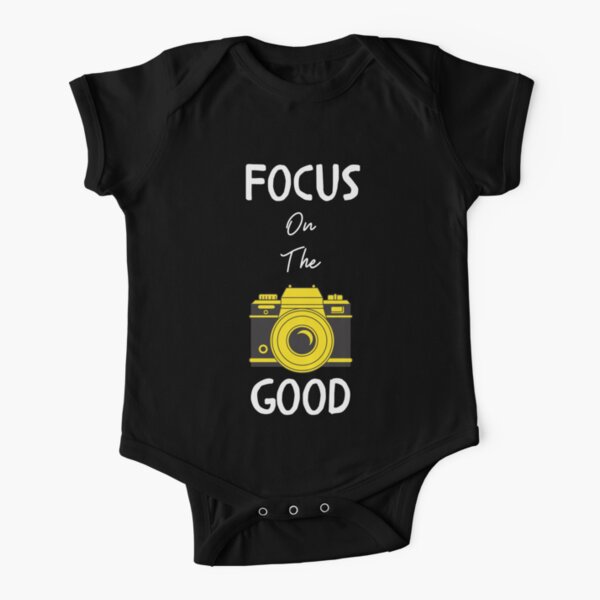 Focus On The Good Vintage Camera Short Sleeve Baby One-Piece