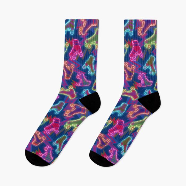 Item preview, 80s neon roller skates pattern designed and sold by Simut-P.