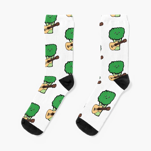 Broccoli pattern guitar Socks