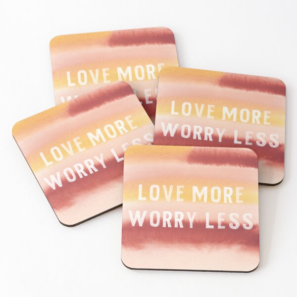 Item preview, Love More Worry Less Watercolor designed and sold by ALICIA BOCK.