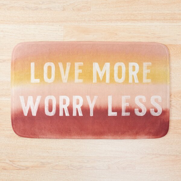 Item preview, Love More Worry Less Watercolor designed and sold by ALICIA BOCK.