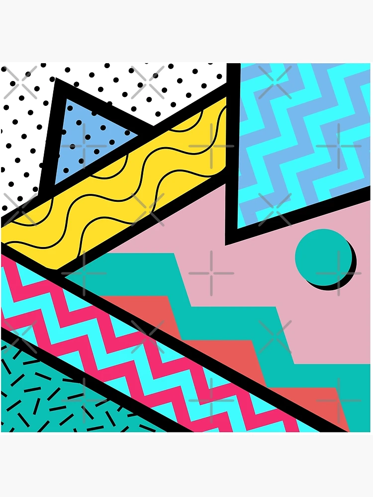 80s Memphis design Zigzag Pattern | Art Board Print