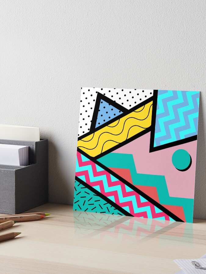 80s Memphis design Zigzag Pattern