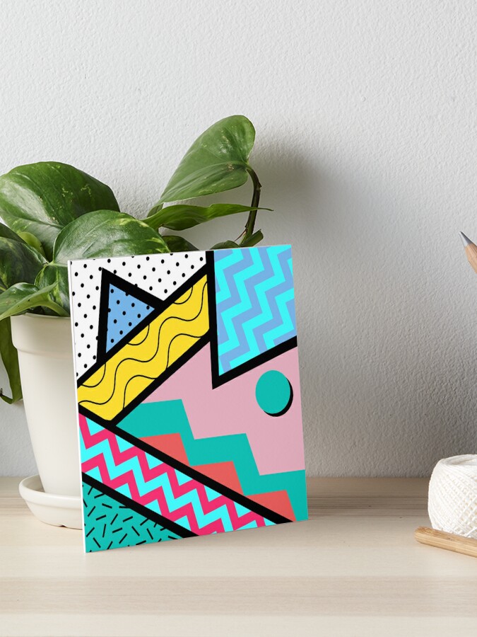 80s Memphis design Zigzag Pattern | Art Board Print