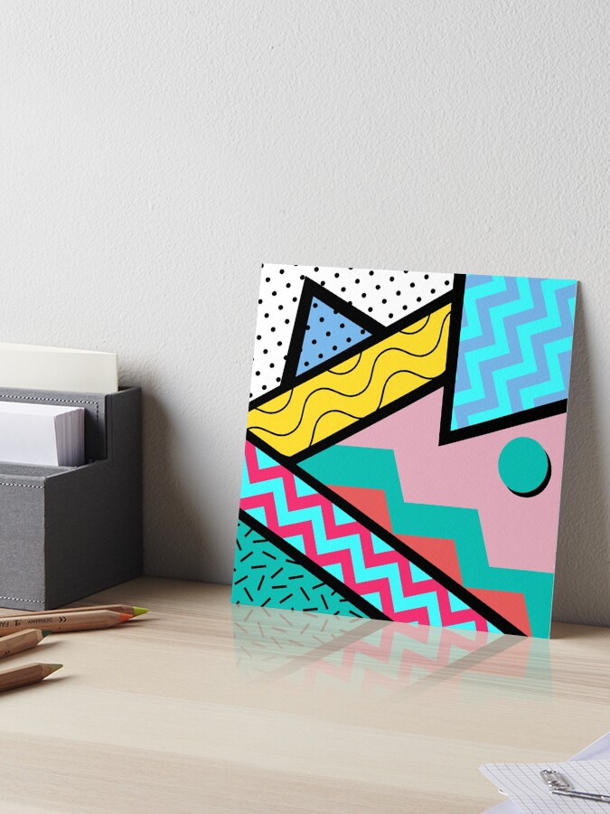 80s Memphis design Zigzag Pattern