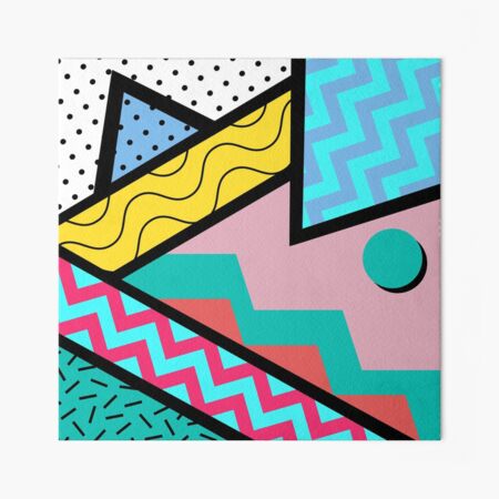 80s Memphis design Zigzag Pattern