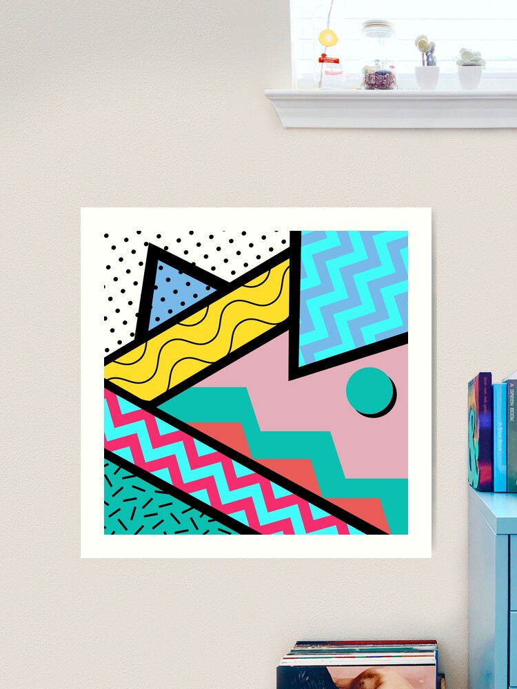 80s Memphis design Zigzag Pattern