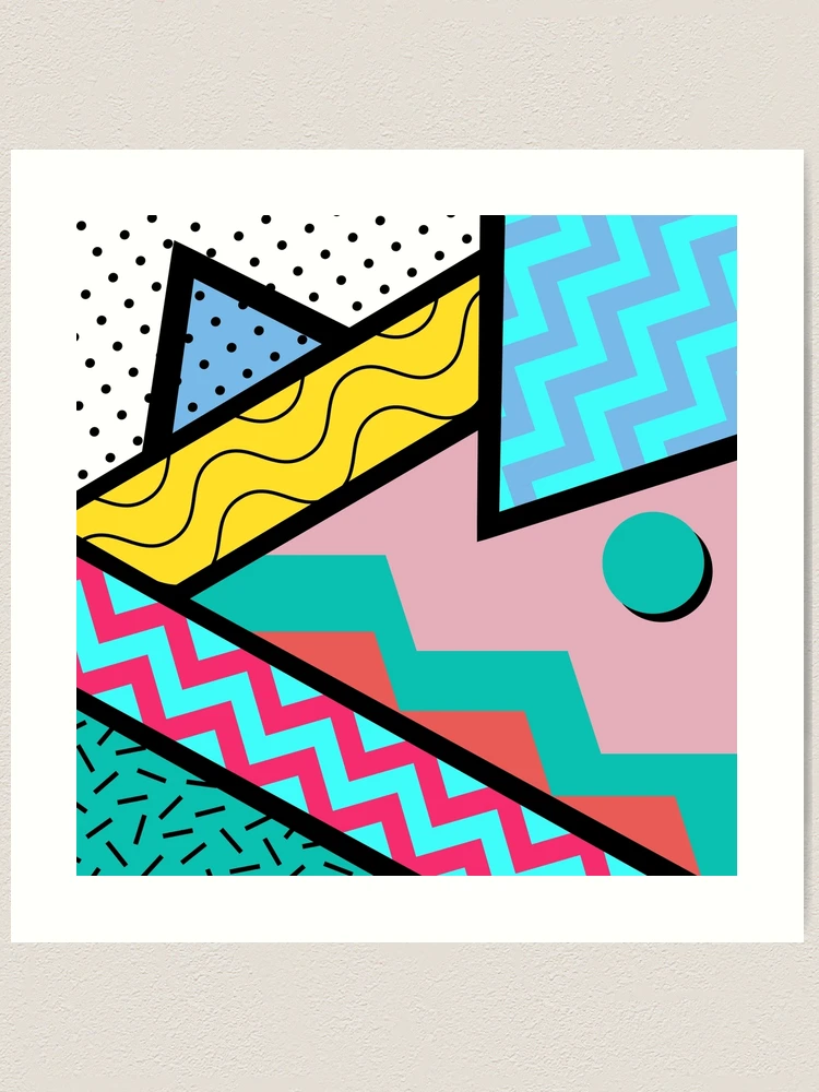 80s Memphis design Zigzag Pattern