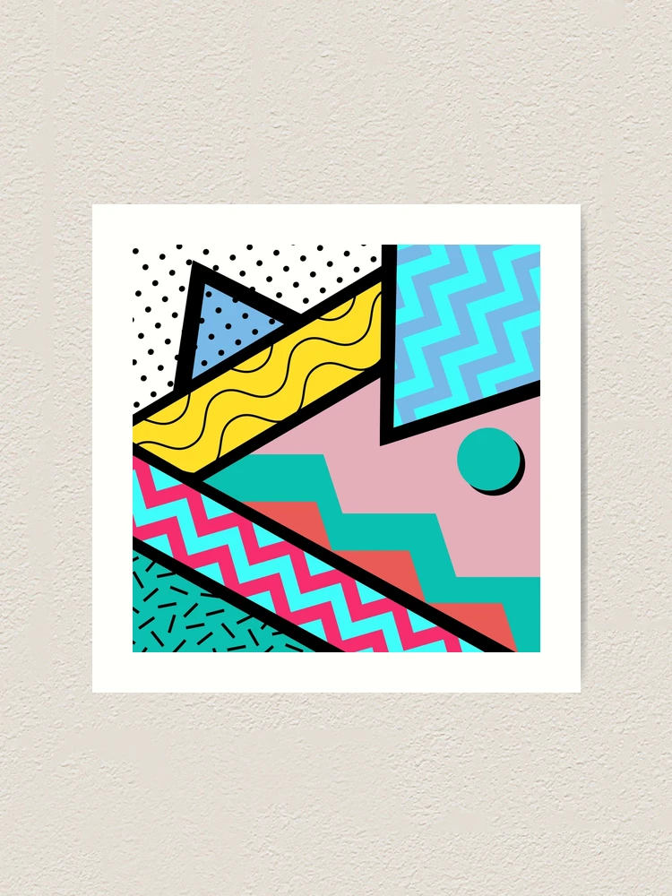 80s Memphis design Zigzag Pattern