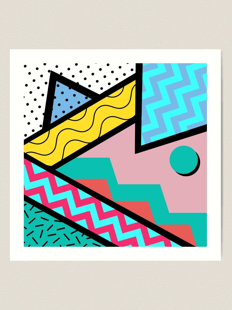 80s Memphis design Zigzag Pattern